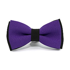 Краватка метелик Gofin фіолетовий  з чорним двошаровий матовий AB-7209