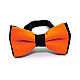 Краватка метелик Gofin помаранчевий з чорним двошаровий матовий AB-7211