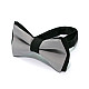 Галстук бабочка Gofin серая с черным двухслойная матовая AB-7212