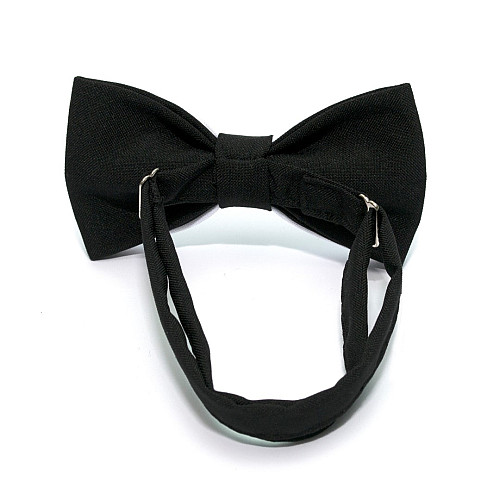 Галстук бабочка Gofin белая с черным двухслойная матовая AB-7213