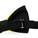 Галстук бабочка Gofin двухслойная желтая с черным матовая AB-7214