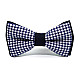 Галстук бабочка Gofin двухслойная синяя в клетку AB-7215
