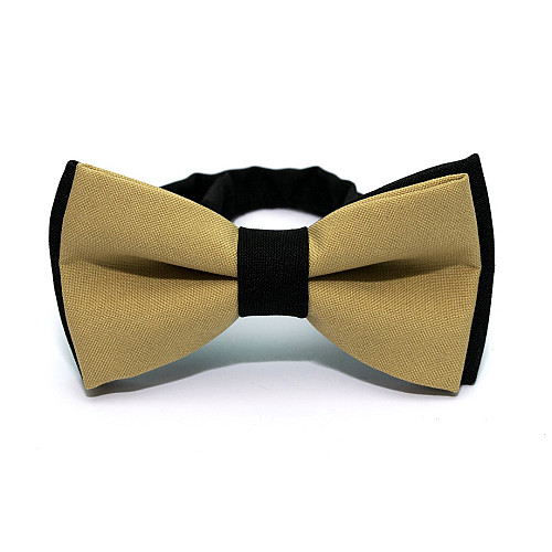 Краватка-метелик Gofin бежевий з чорним двошаровий матовий AB-7219