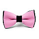 Галстук-бабочка Gofin розовая с черным двухслойная матовая AB-7222