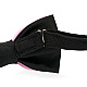 Галстук-бабочка Gofin розовая с черным двухслойная матовая AB-7222