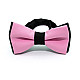 Галстук-бабочка Gofin розовая с черным двухслойная матовая AB-7222