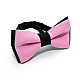 Галстук-бабочка Gofin розовая с черным двухслойная матовая AB-7222