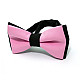 Галстук-бабочка Gofin розовая с черным двухслойная матовая AB-7222
