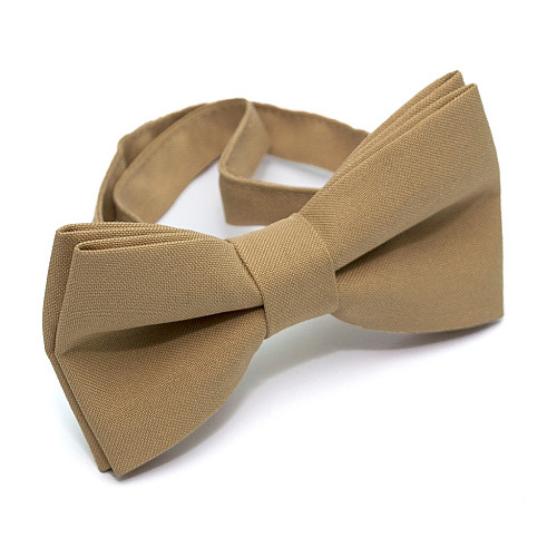 Галстук-бабочка Gofin бежевая двухслойная матовая AB-7228