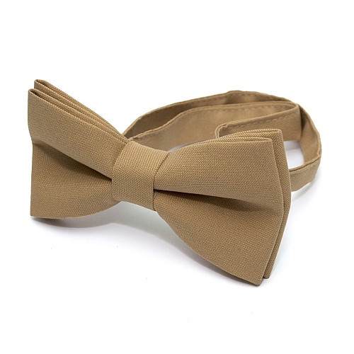 Галстук-бабочка Gofin бежевая двухслойная матовая AB-7228