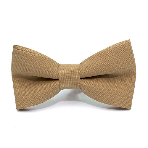 Галстук-бабочка Gofin бежевая двухслойная матовая AB-7228