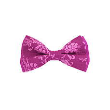Галстук бабочка ярко-фиолетовая с цветами GBZ-265