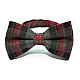 Галстук бабочка серо-красная в клетку GBZ-286