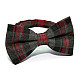 Галстук бабочка серо-красная в клетку GBZ-286